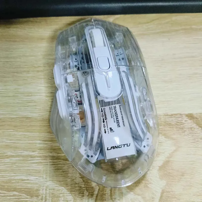 G4 Gaming Mouse Tri-Mode 2.4G/BT/Wired RGB Lighting Effect Transparent Shell Design 3600DPI Office E-Sports Mouse Controller