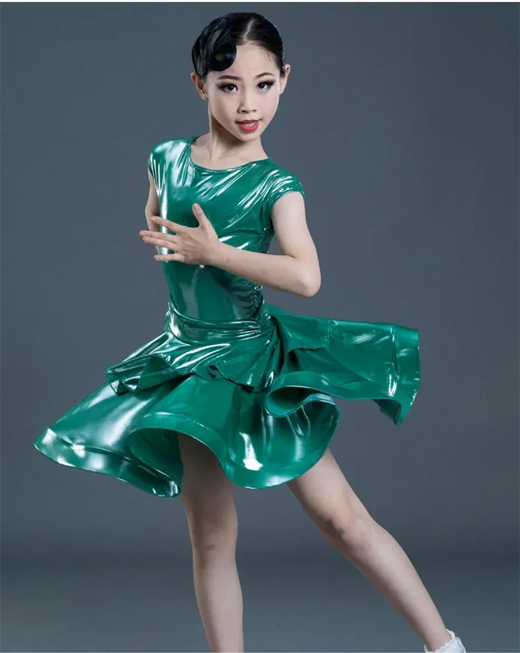 소녀 라틴 드레스 소녀 라틴 댄스 드레스 키즈 표준 볼룸 댄스 의류 삼바 어린이 차차 탱고 스커트