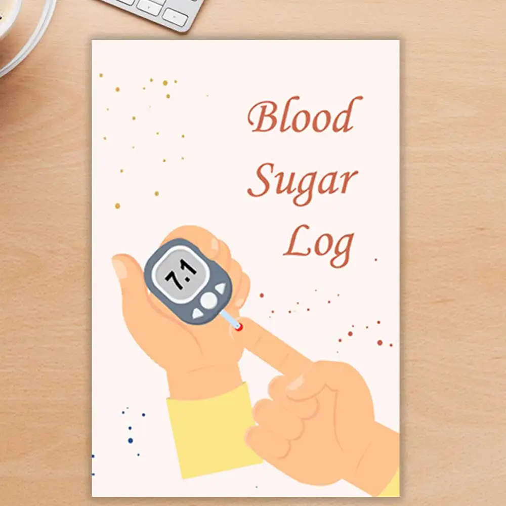 Blood Sugar Logbook- Daily Glucose and Medication Tracker - Health Diary, Blood sugar tracking notebook 4 Time Before-After