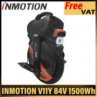 EU Stock INMOTION V11Y 84V 1500Wh Smart BMS Battery V11Y 2500W 7KW Peak High-Torque Motor 85mm Suspension Street tire Unicycle