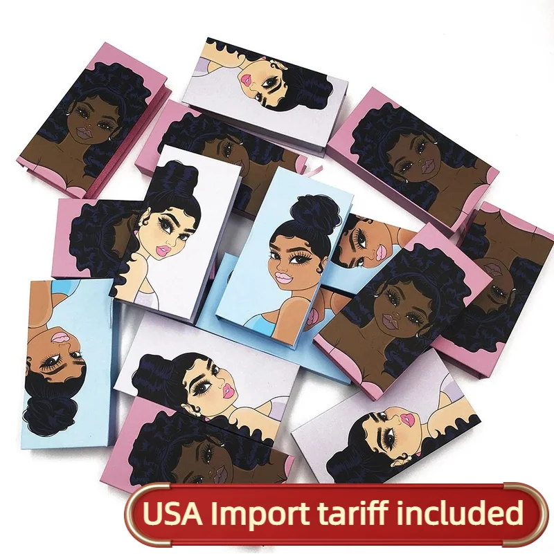 Lash Boxes with Tray Makeup False Eyelash Box Case Magnetic Empty Eyelash Packaging Box Wholesale
