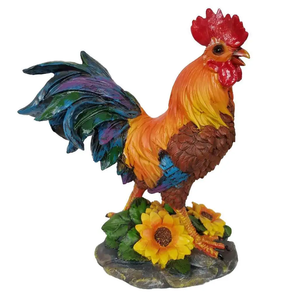 Simulation Rooster Model Decor Lifelike Animal Statue Gardening Accessories and Decoration for Patio