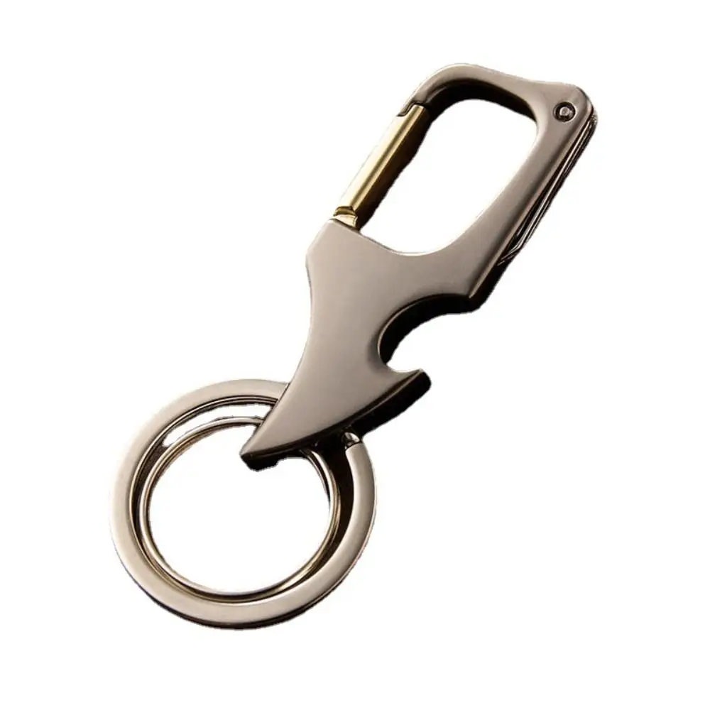 Bottle Opener Foldable Mini Foldable Keychain Metal Classic Bottle Opener with Keyrings Mini Multi-Functional Outdoor Tools