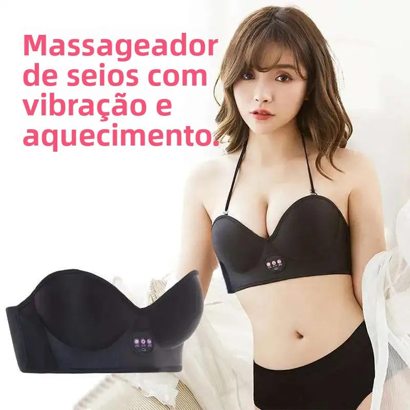 電動乳房マッサージブラジャー-ブラジャー振動乳房マッサージャー-乳房浚渫乳房加熱マッサージ機