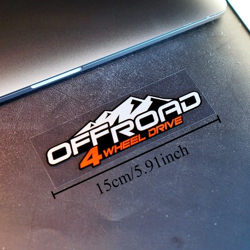 Off Road 4 Wheel Drive Mountain Vinyl Sticker, Waterproof Decal For Off-Road Car Truck Window Bumper