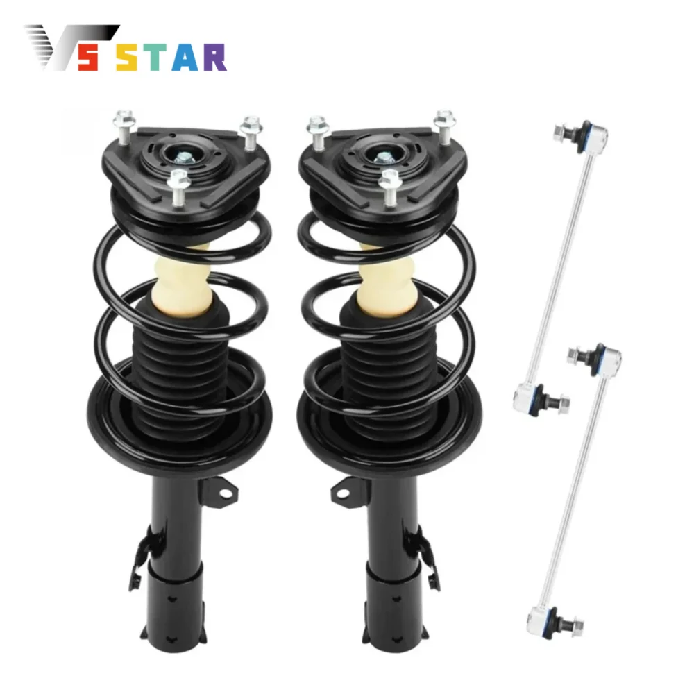 

572598 832597 572597 832598 2pcs Sway Bar Links Front Right & Left Strut Black For 2009-2013 Toyota Corolla Matrix 1.8L