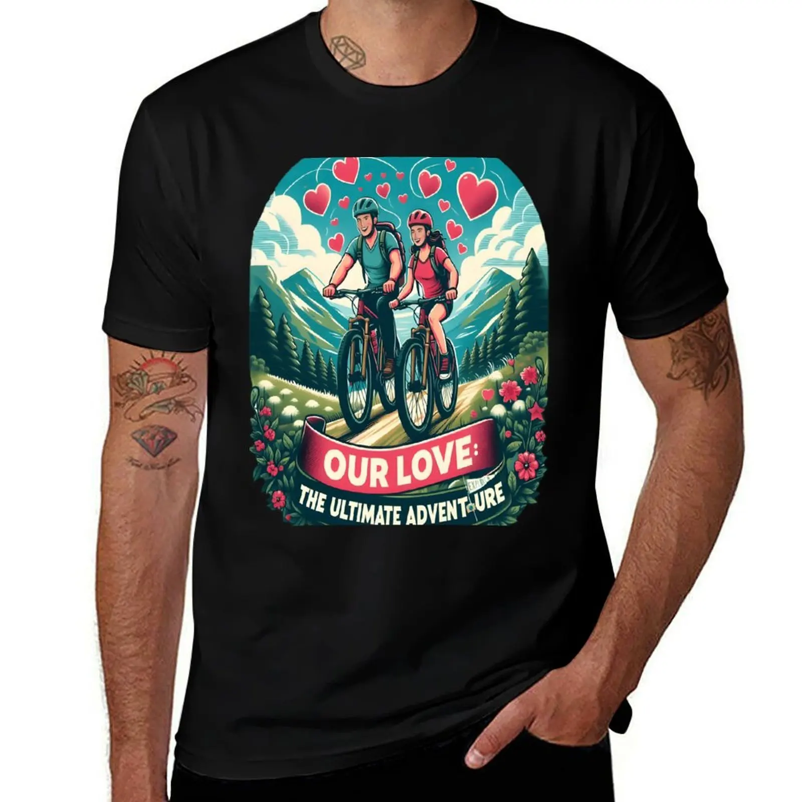 

Our Love The Ultimate Adventure For Cycling Lover Couple T-Shirt for a boy Funny t-shirt funny shirt cotton men t shirt