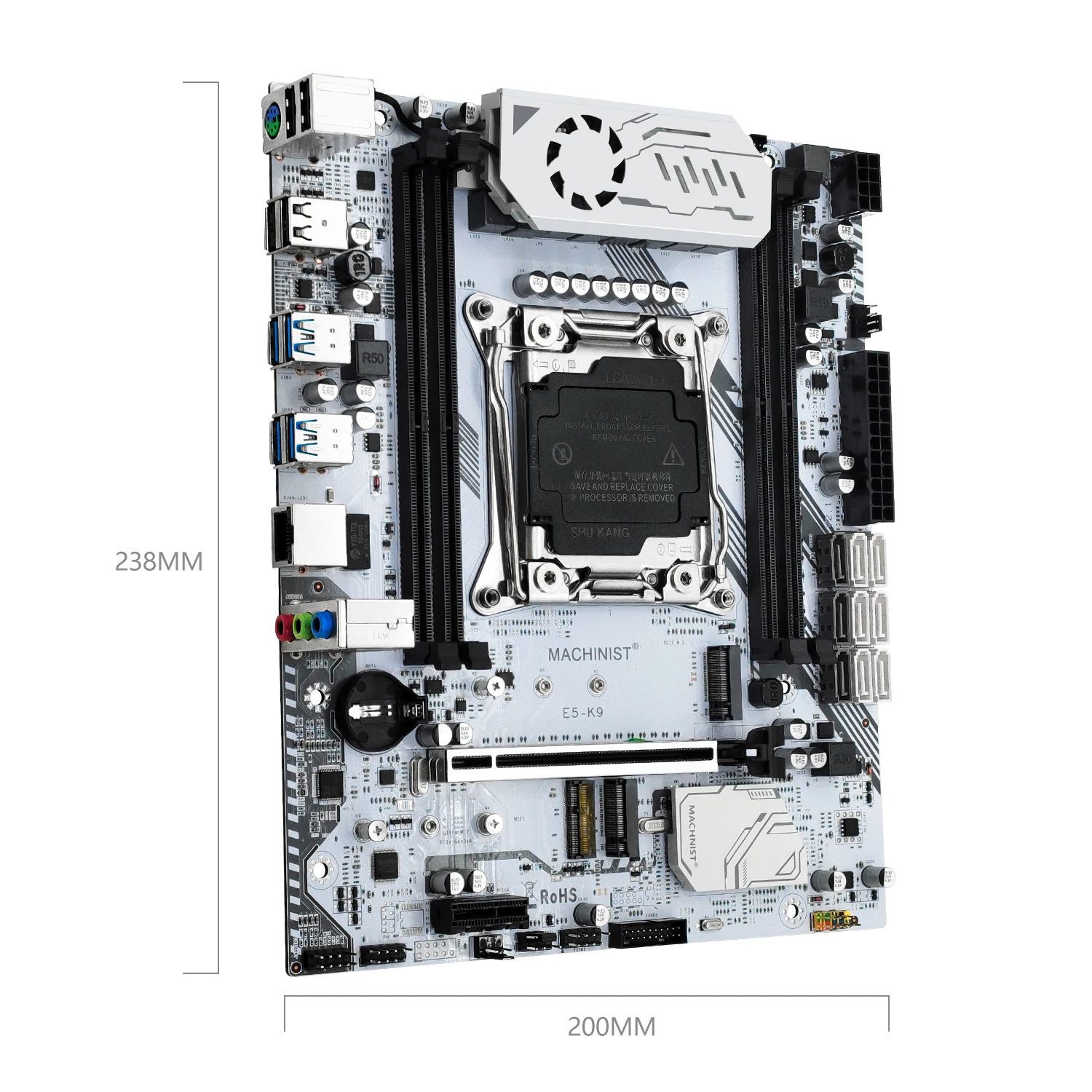 Imagem -04 - Motherboard Combo Kit Lga 20113 Processador Xeon e5 2690 v4 64gb 2666mhz Memória Ram Ddr4 Nvme M.2 Wi-fi Usb 3.0 Machinist-x99 k9 v2