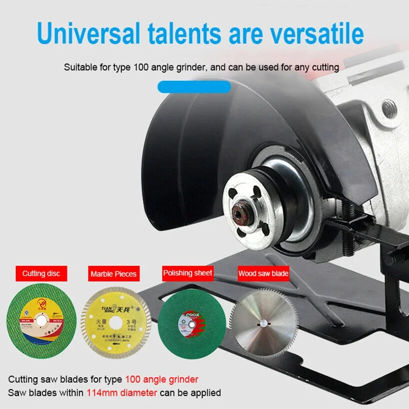 Thickened Steel Angle Grinder Bracket Cutting Machine Base Protection Cover Angle Grinder Convert To Cutter Woodwoking Tool image 4