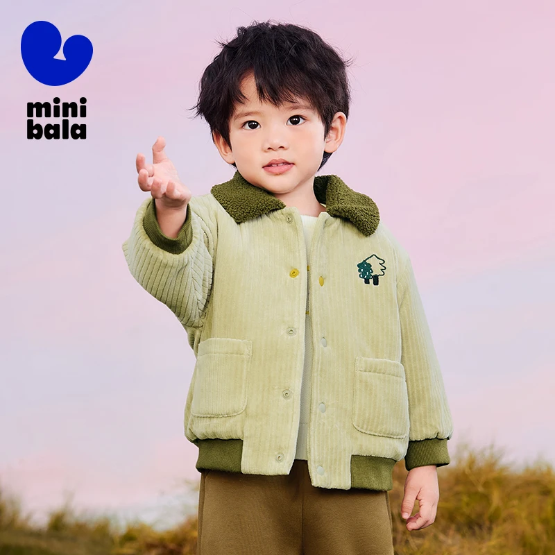 Mini Bala Cotton Jacket for Boys and Girls 2024 New Winter Styles with Heat-Generating, Thickened and Warm Thick Design