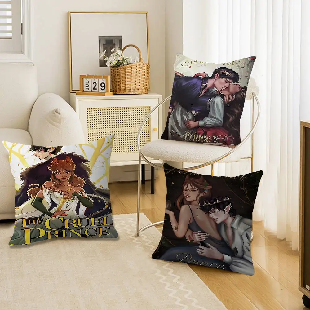 Funda de almohada The Cruel Prince J-Jude y C-Cardan Toon, funda de cojín de regalo para dormitorio, hogar, sofá, silla, decoración de asiento