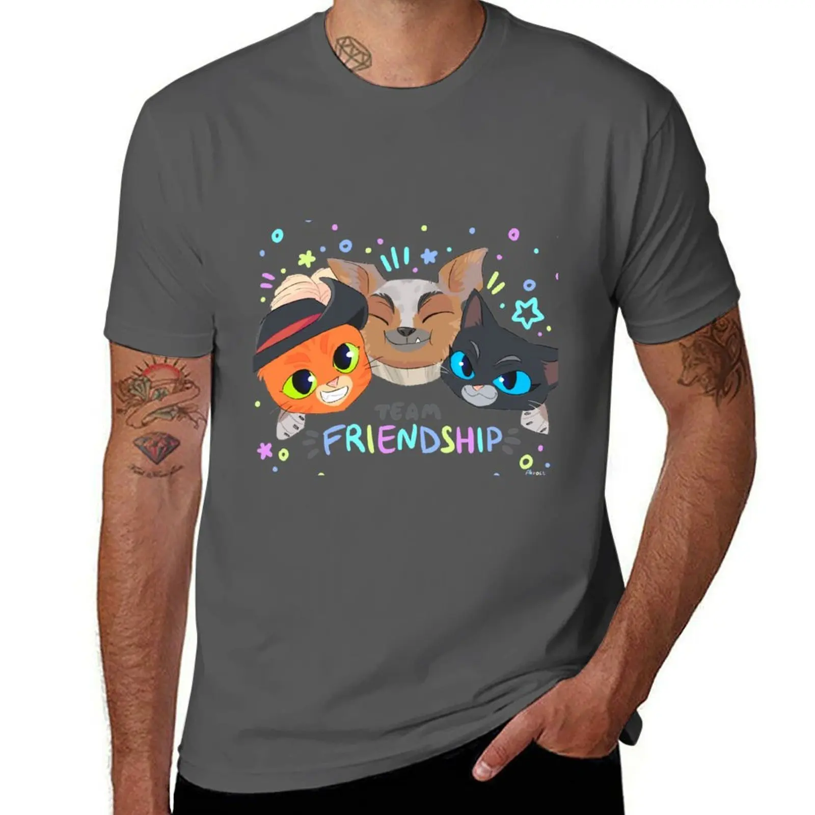 

Team Friendship Puss In Boots The Last Wish 2 T-Shirt funny t shirts dark humor t shirts with prints T-Shirt