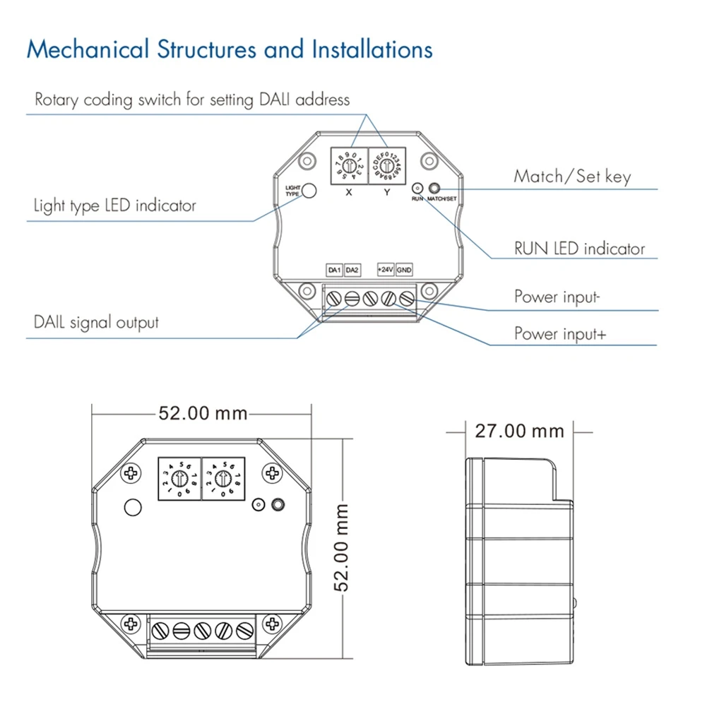 تويا واي فاي زيجبي لمحول وحدة تحكم لخاصية تخفيض الإضاءة تيار مستمر 24 فولت DIM CCT RGB RGBW RGB & CCT قطاع الحياة الذكية APP Da-M()-A74P #4