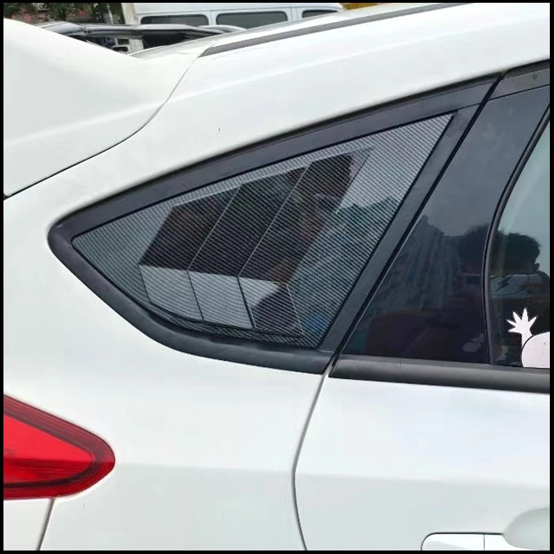 

Car Styling For Ford Focus Hatchback 2012-2017 Rear Triangle Window Louver Sill Molding Cover Sticker Trim Accessories