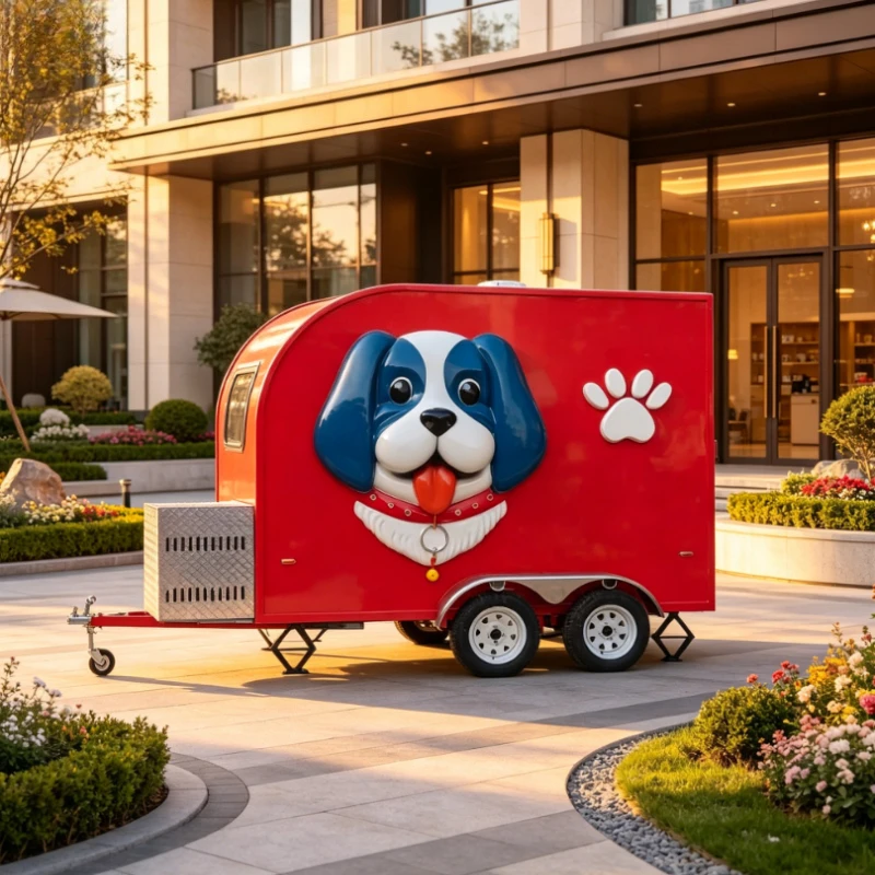 Customized New Mini Mobile Pet Grooming Truck Portable Puppy Dog Beauty Care Cart Outdoor Pet Service Vehicle