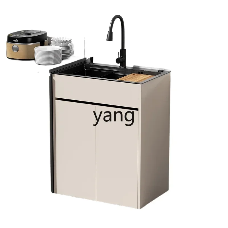 LH balcony stainless steel wash basin single slot with cabinet kitchen stainless steel vegetable basin integrated cabinet