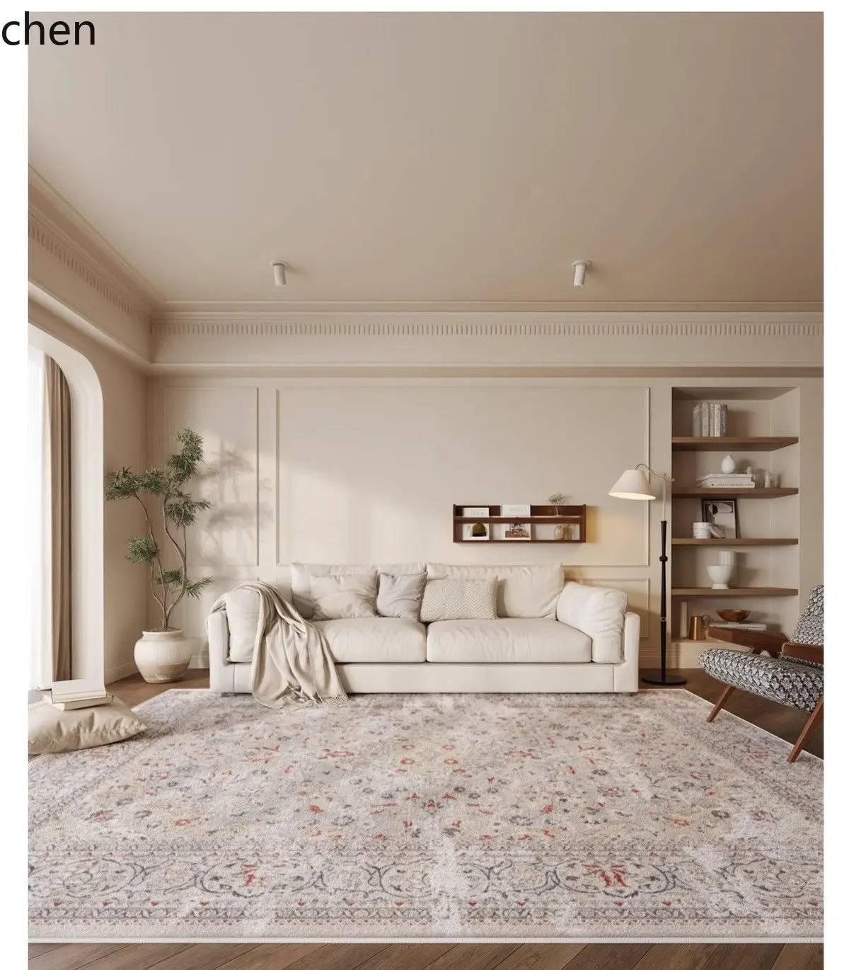 ZML Carpet Living Room Retro Home Carpet Large Area Wash-Free High-End Floor Mat