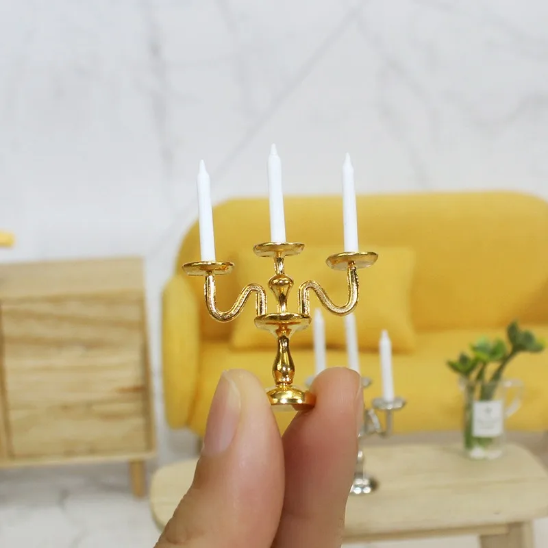 1 peça 1/12 mini retro 3 velas em miniatura comida brinquedo cena modelo casa de boneca acessórios
