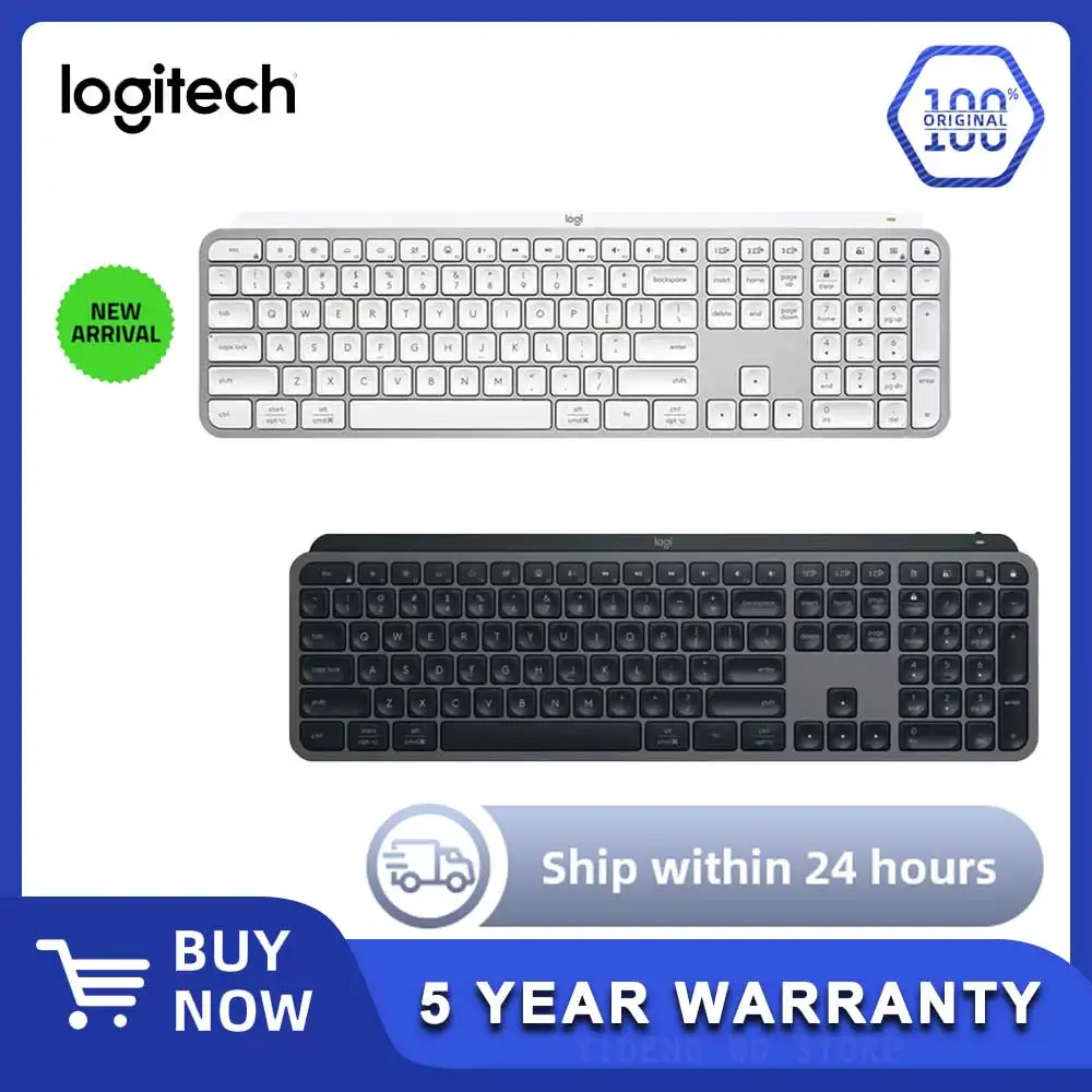 NEW Original Logitech MX Keys S Wireless Keyboard Low Profile Fluid Precise Quiet Typing Programmable Key Backlighting Keyboard