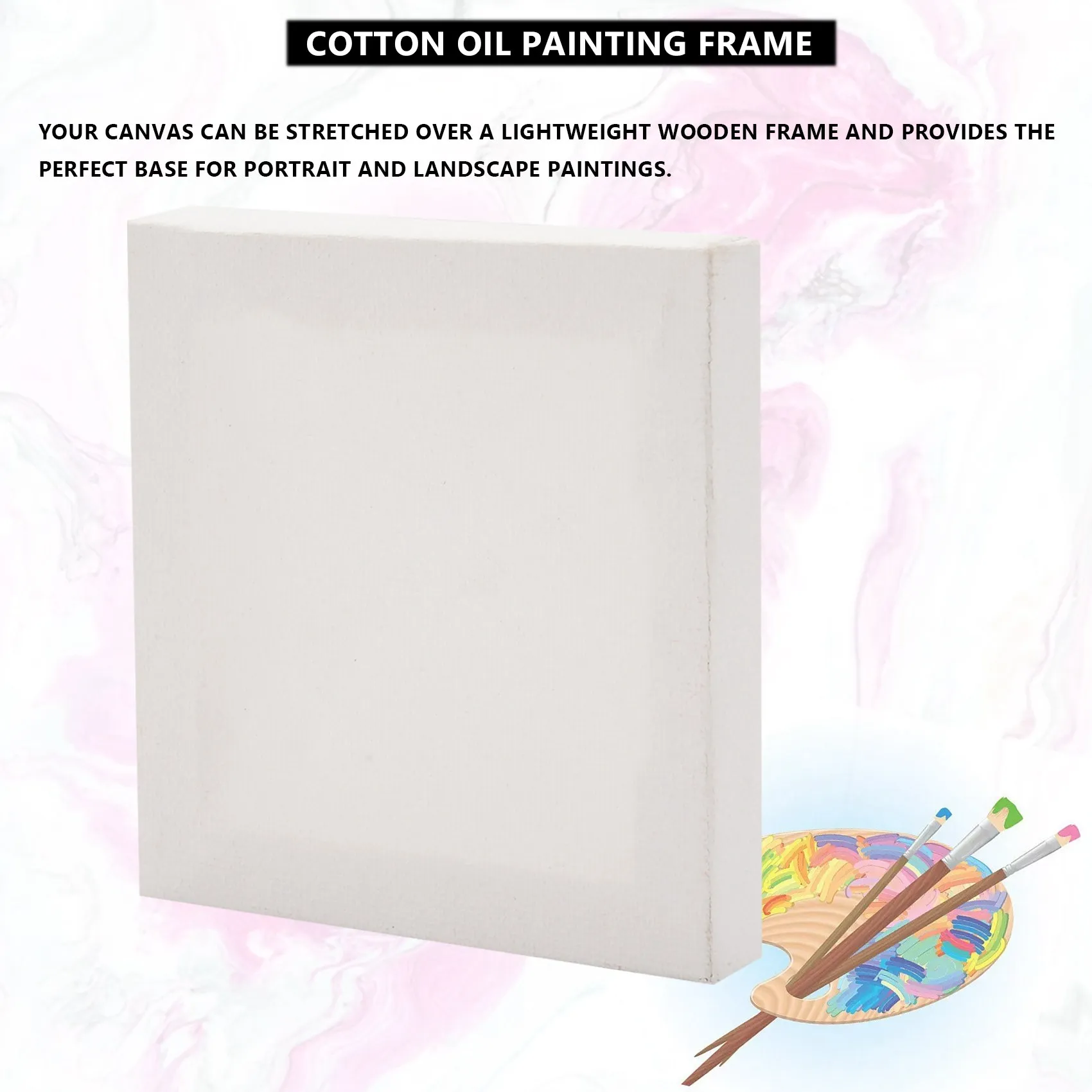 New 10Pcs/Set White Blank Art Boards Mini Stretched Artist Canvas Art Board Acrylic Oil Paint Wood+Cotton for Artwork Painting