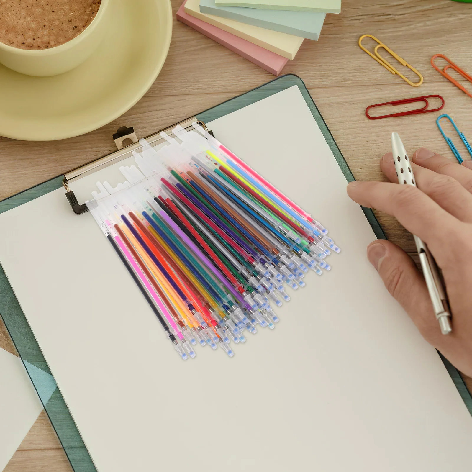 عبوة أقلام جل ملونة مكونة من 12 لونًا، لوازم فنية للكتابة المكتبية والمدرسية مثالية لرسم وكتابة الأحبار اللامعة