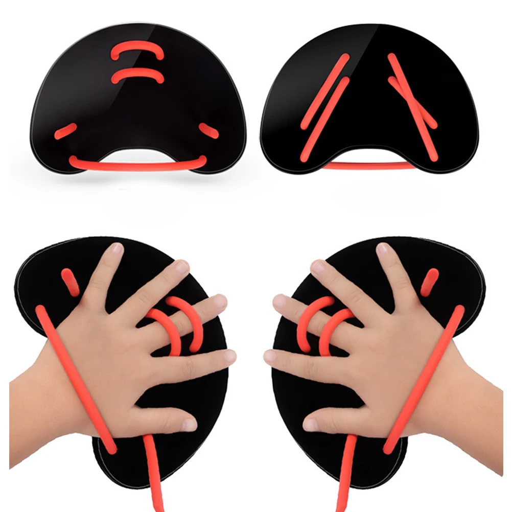 

Swimming Hand Paddles Ergonomic ABS Comfortable Adjustable Straps Training Aid Gloves Palm Flippers Swim
