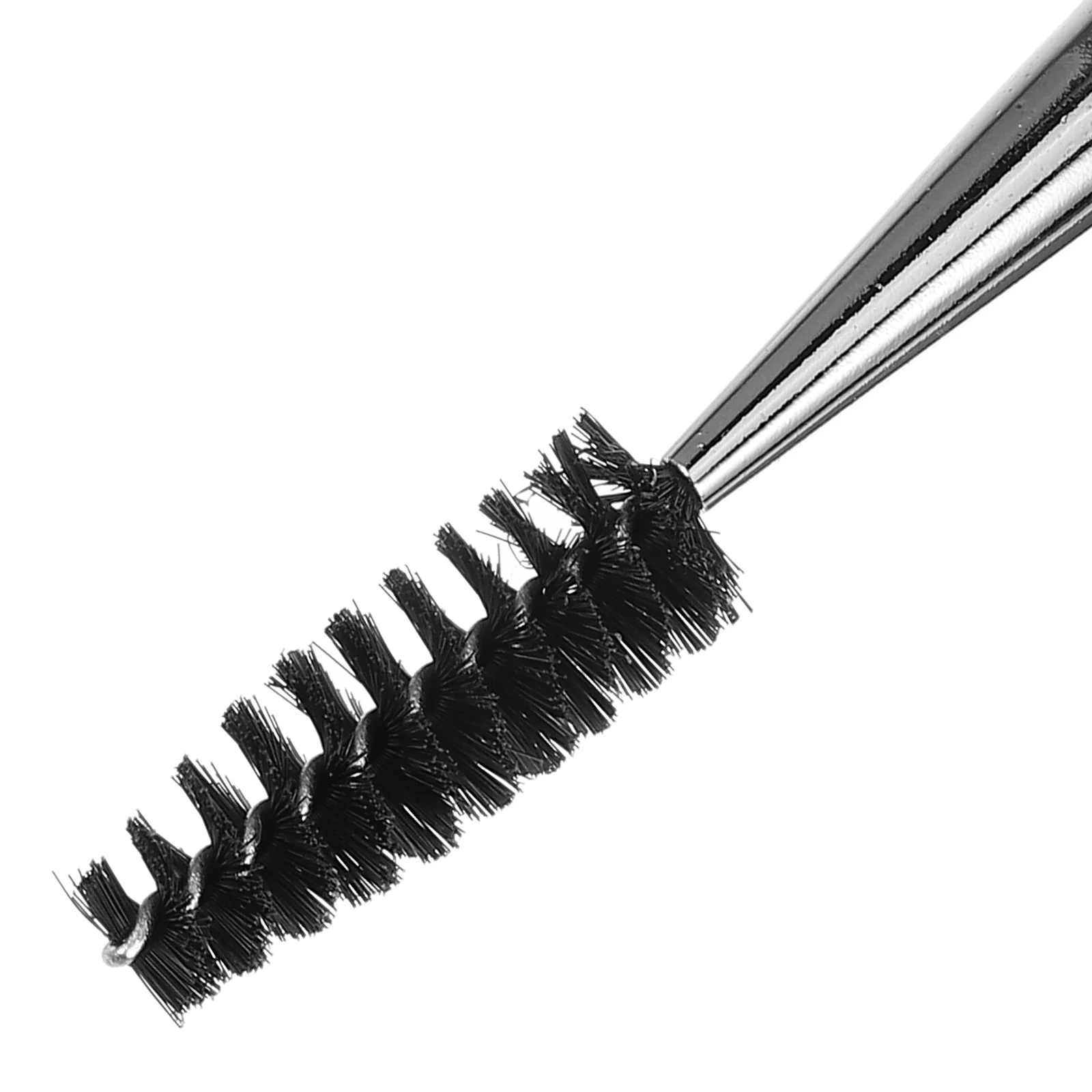 2 uds cepillo de pestañas diamantes de imitación fibra espiral pestañas peines varitas herramientas para rímel negro blanco pinceles de maquillaje de viaje