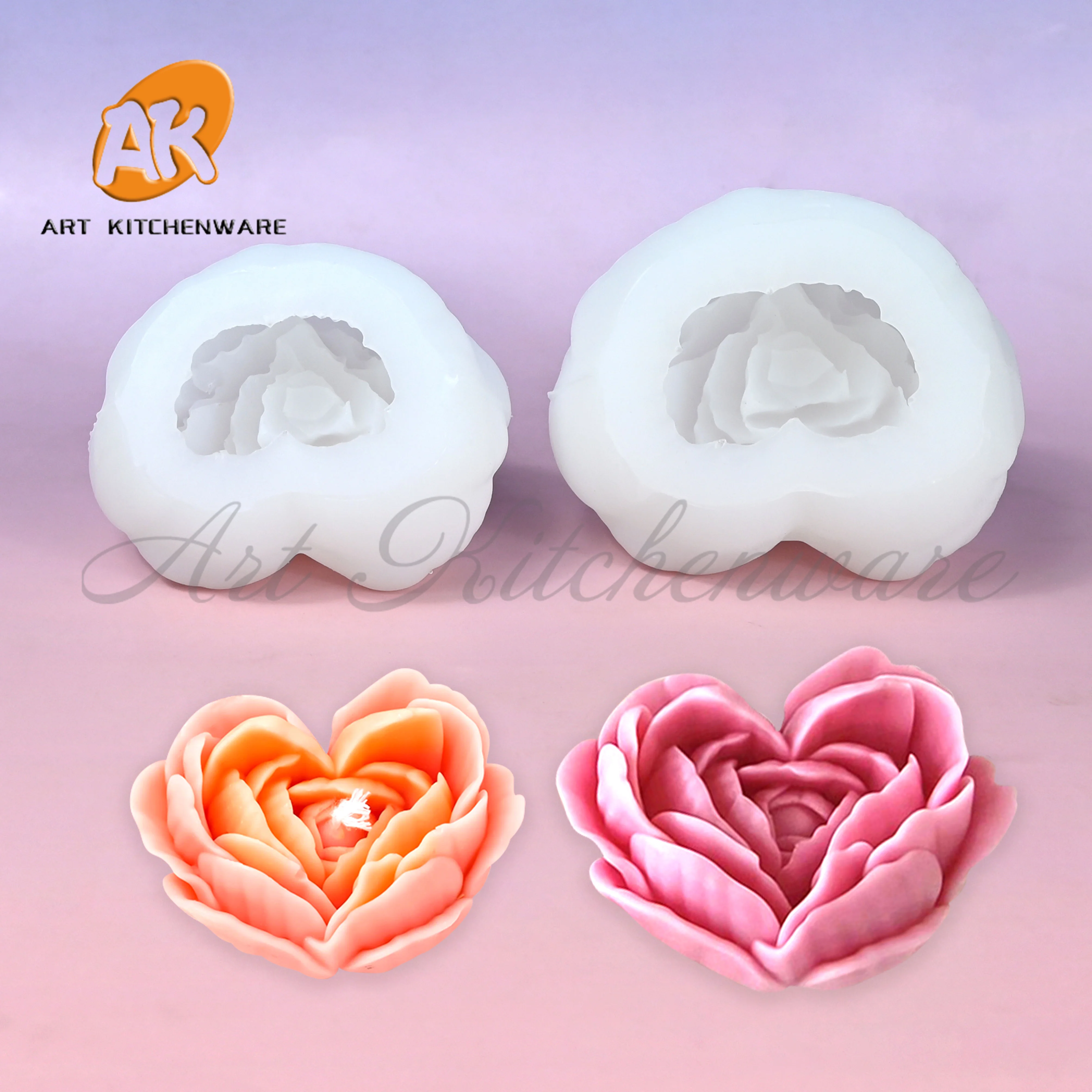 

3D формы для свечей в форме сердца и розы, креативная силиконовая форма ручной работы, ароматерапия, пластырь, воск, формы для мыла, домашний орнамент, инструменты для украшения