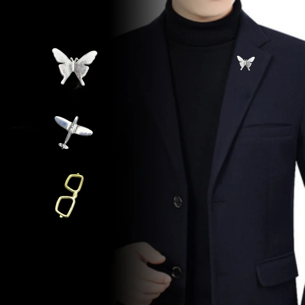 Shining Alloy Butterfly Brooch Pins For Women Men Shirt Lapel Pins Luxurious Badge Clothing Backpack Accessories Gifts
