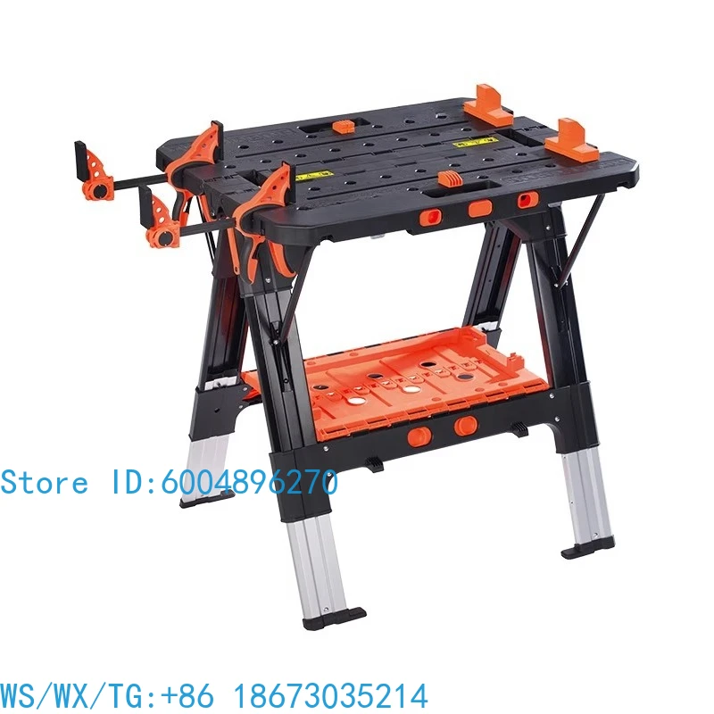 Multifunctional workbench Woodworking table Folding table Portable woodworking console Mobile portable tool bench