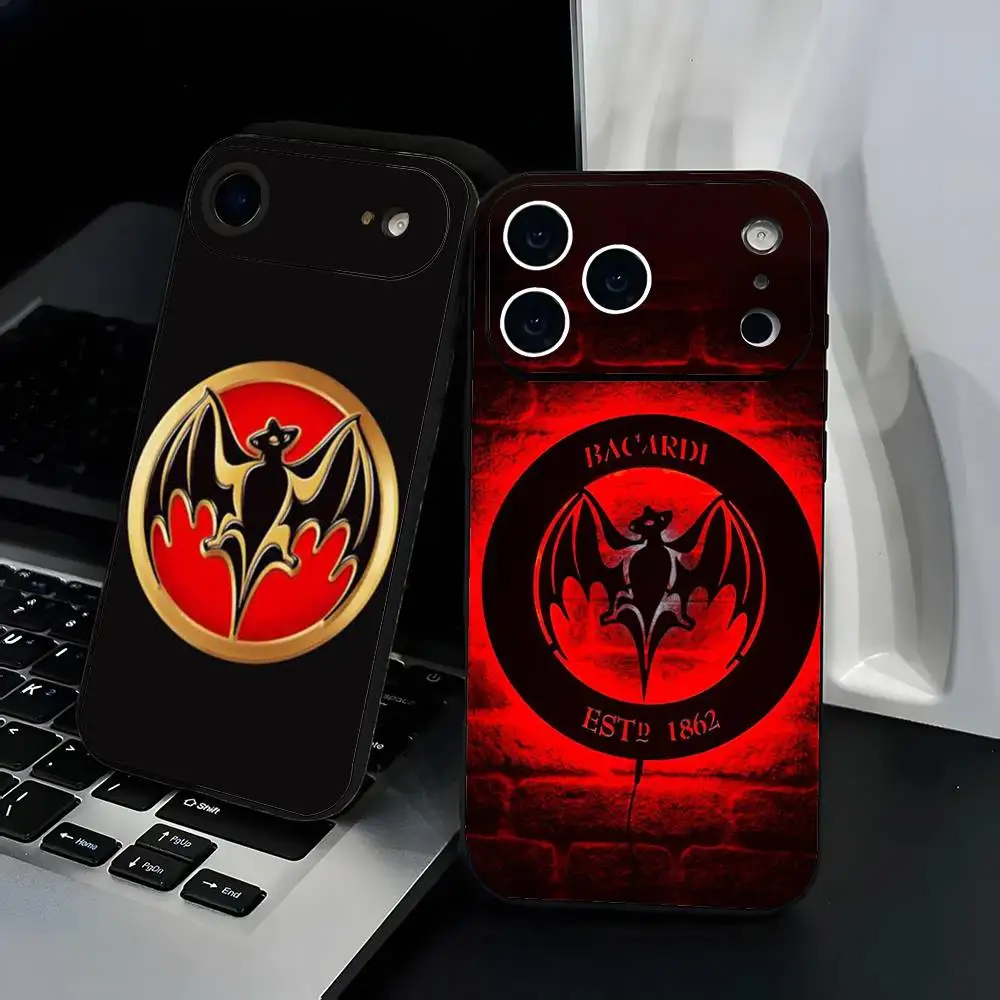 Чехол для телефона B-Bacardi Rum Vampire Bat, модный черный матовый чехол для телефона из ТПУ для iPhone 12-17. Окрашенный УФ-спрей дизайн, защита от падения D Чехол для телефона B-Bacardi Rum Vampire Bat, модный черный матовый чехол для телефона из ТПУ для iPhone 12-17. Окрашенный УФ-спрей дизайн, защита от падения D