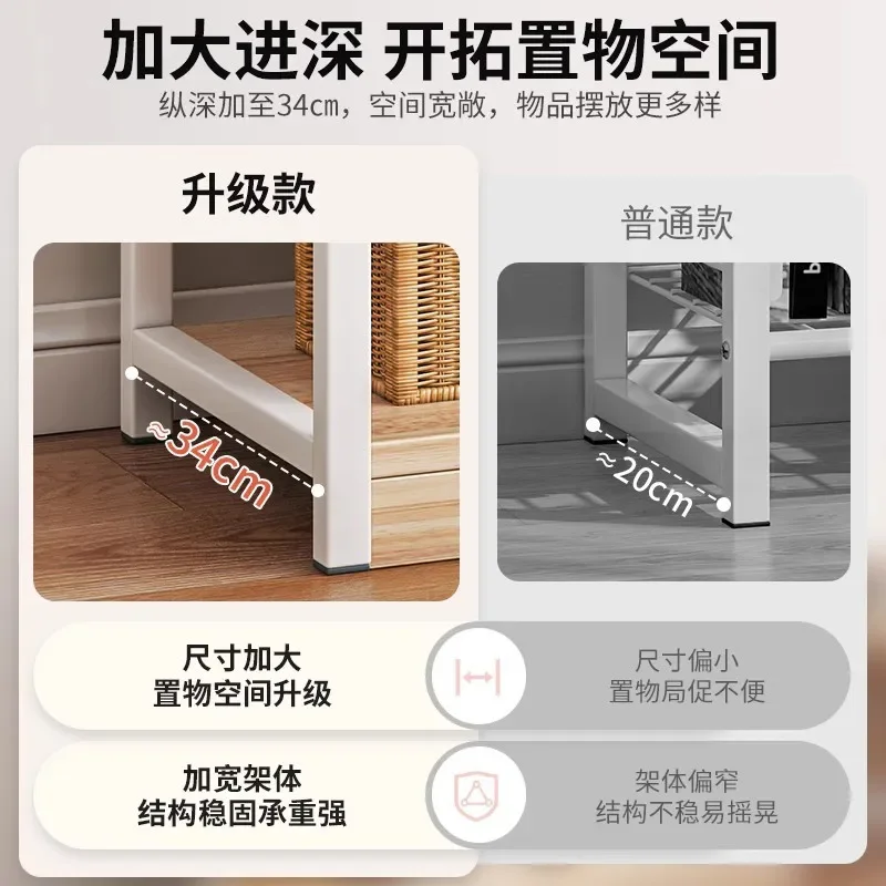 AOLIVIYA Floor Storage Rack Shelf Wrought Iron Multi Layer Bookcase Desk Bookshelf Library Cabinet