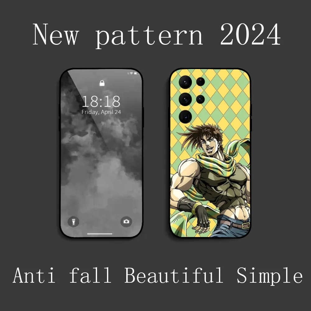 Anime JoJos Bizarres Adventures Phone Case for Samsung Galaxy S24 Ultra S22 S23 Ultra S21 S20 5G Protective Silicone TPU Funda