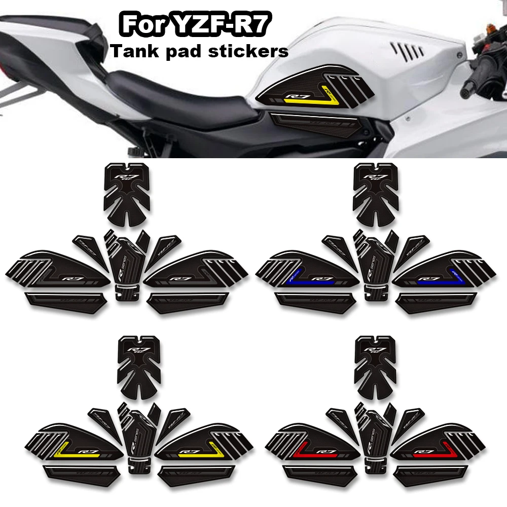 

Motorbike 3D Gel Fuel Tank Pad Stickers protection kit Motorcycle For YAMAHA YZF-R7 YZF R7 YZFR7