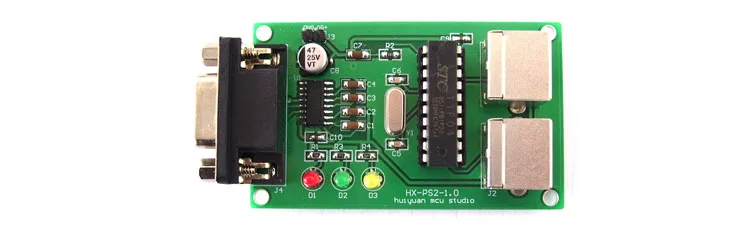 PS2 Keyboard Data to Serial Port 232 Data Output Board MCU Development Board Evaluation Version