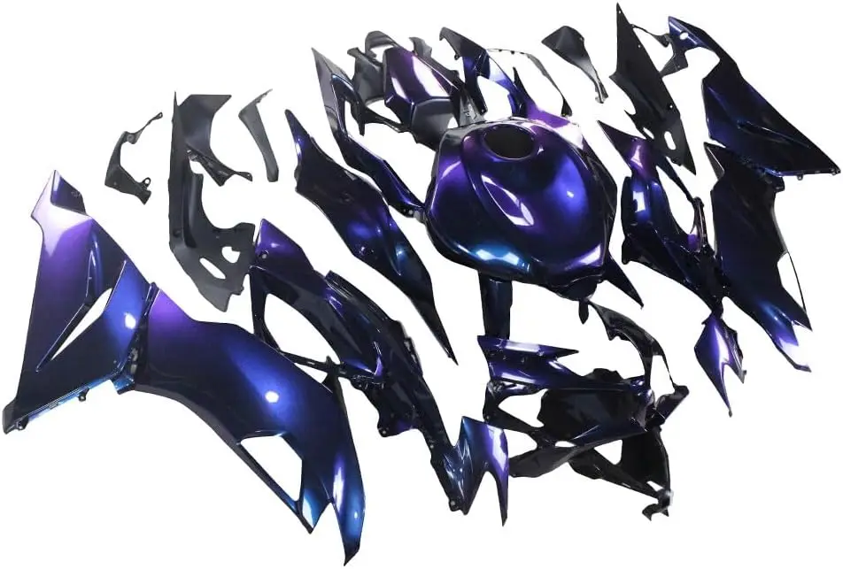 Chameleon Blue Motorcycle Fairing Kit Bodywork Set for 2019-2023 ZX6R 636 Sportbike Replacement Panels