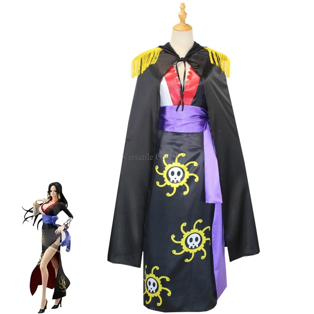 

Anime Boa Hancock Cosplay Costume Tops Skirt Accessories Suit Oka Shichibukai Female Emperor Role Play Cheongsam Halloween