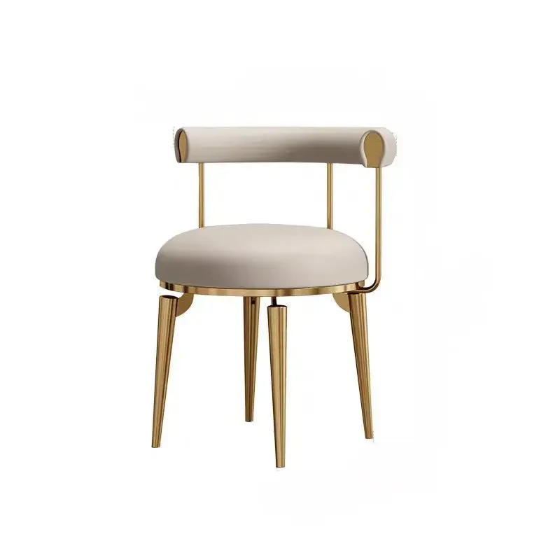 All leather postmodern designer high-end backrest simple dining table and chairs