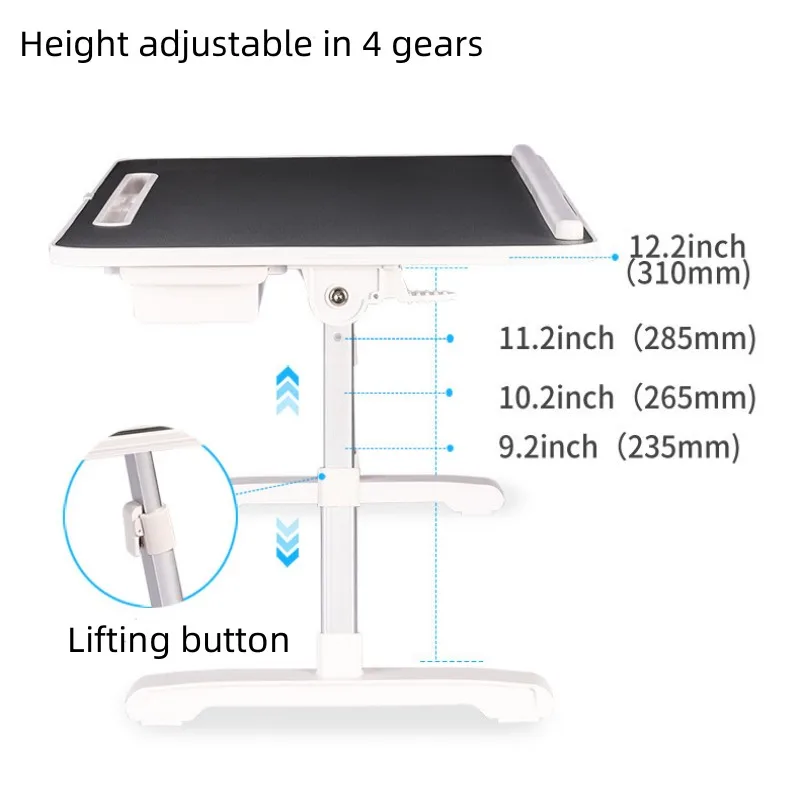 Portable folding computer table, lifting table, notebook, black computer table, lazy person bed, book, leather table top