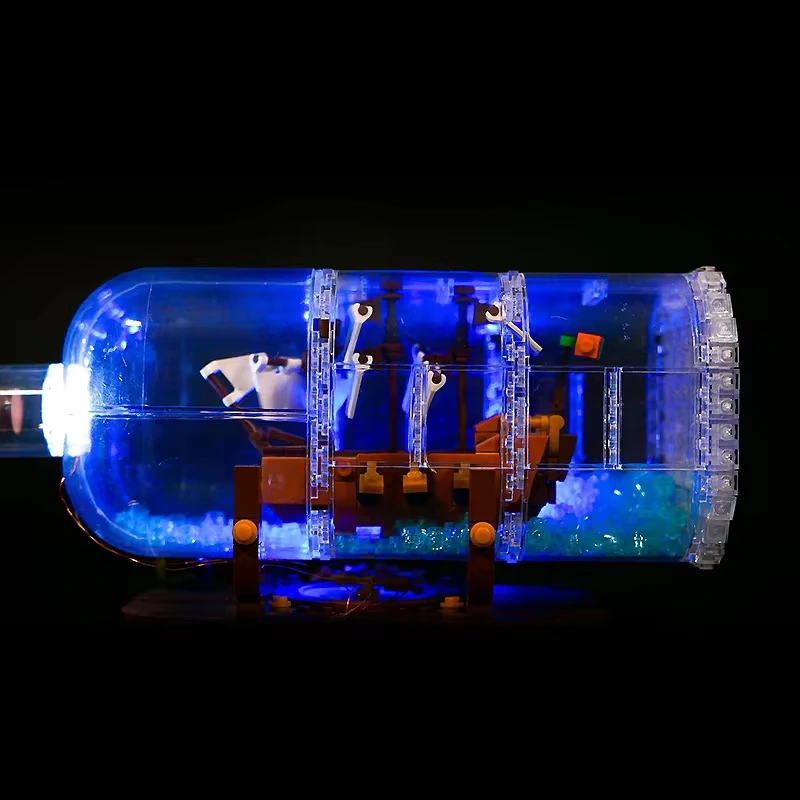 Rc Diy Led Light Kit Voor Lego 21313 Schip In Een Fles (Alleen Led Licht, Zonder Blokken Model)