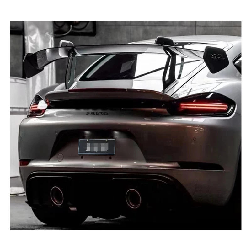 

Dry Carbon Fiber Rear Spoiler For Porsche 718 Boxster GT4RS Rear Boot Trunk Spoiler
