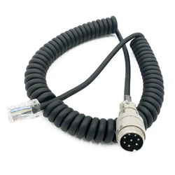 65cm/25.5in Microphone Adapter Cable Round 8 Pin Male To 8 Pin RJ-45 Thick Thread Conversion Line For Yaesu FT450D/FT897D/FT991