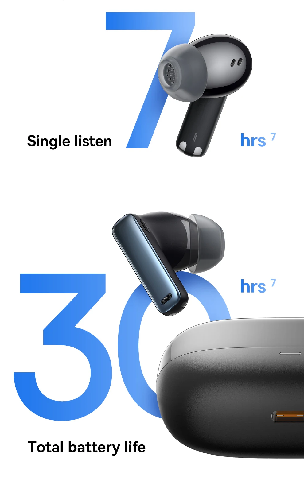 Baseus Bowie M2s Kabelloser Kopfhörer – 48 dB aktive Geräuschunterdrückung, Bluetooth 5.3-Kopfhörer, 38 ms, geringe Latenz, räumlicher Audio-Ohrhörer – Detail 14