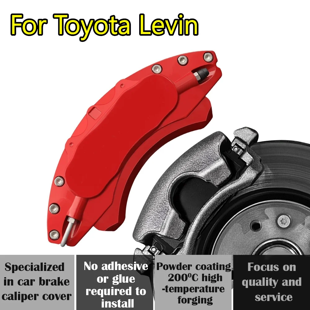 For Toyota Levin Car Brake Caliper Cover Aluminum Alloy Metal Kit Fit 1.8PH 1.6G-L 1.6G 1.6E 1.2T E G V