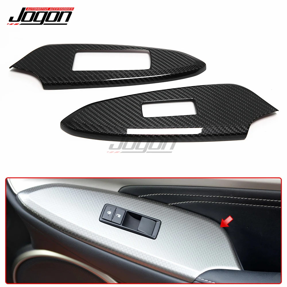 Real Carbon Fiber Interior For Lexus IS250 IS300h RC RC200t RC300 RC350 RC-F SPORT 2015-2019 Car Door Window Button Switch Trim