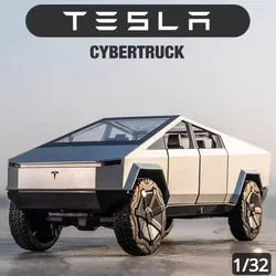 1:32 Tesla Cybertruck Alloy Car Model Diecasts & Toy Vehicles Toy Cars Pickup Truck Kid Toys For Children Christmas Gift Boy Toy