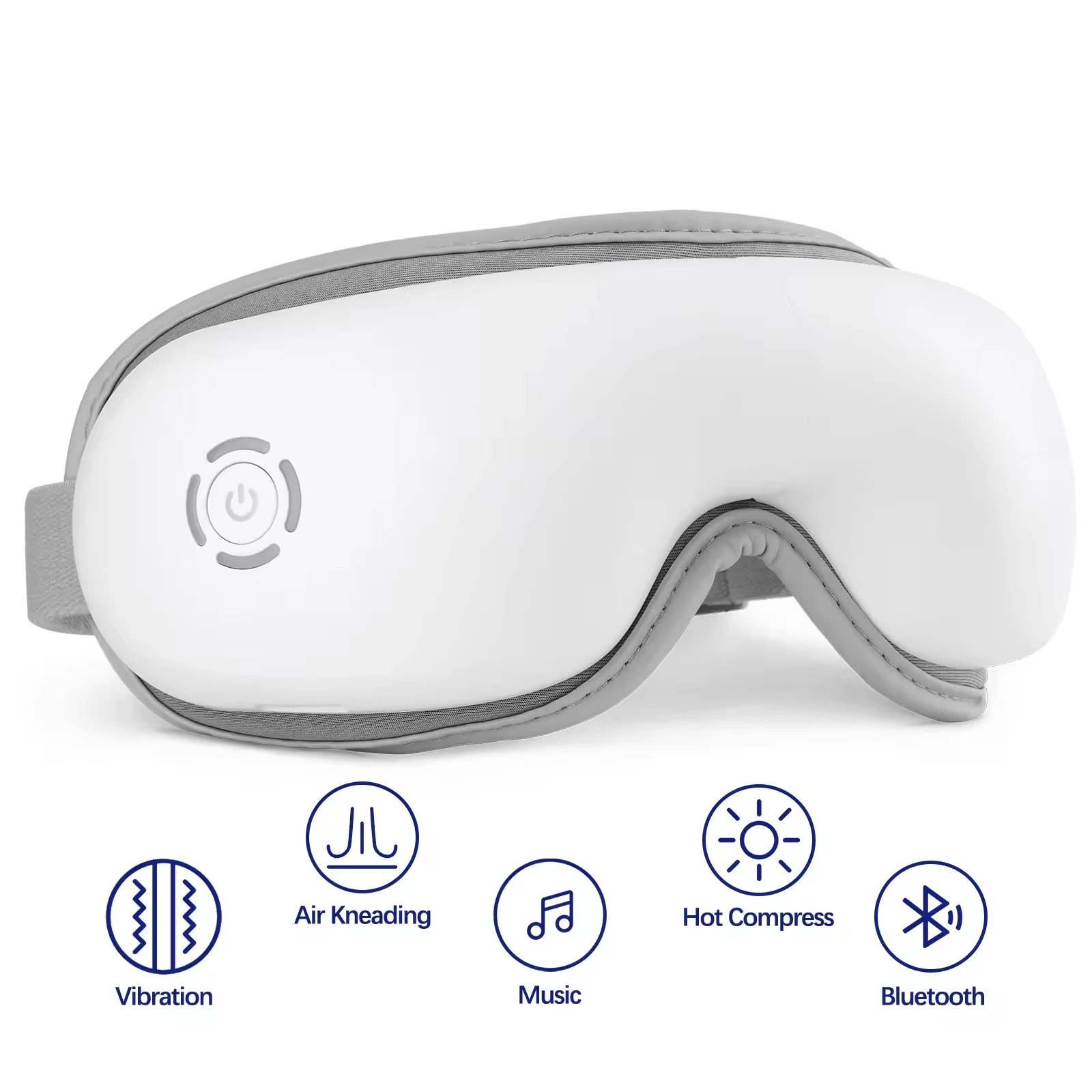 Smart Library 2024 Best Price Eye Massager With Heat And Air Compression Massage Vibration, Bluetooth Music, Relieves Eye Strain