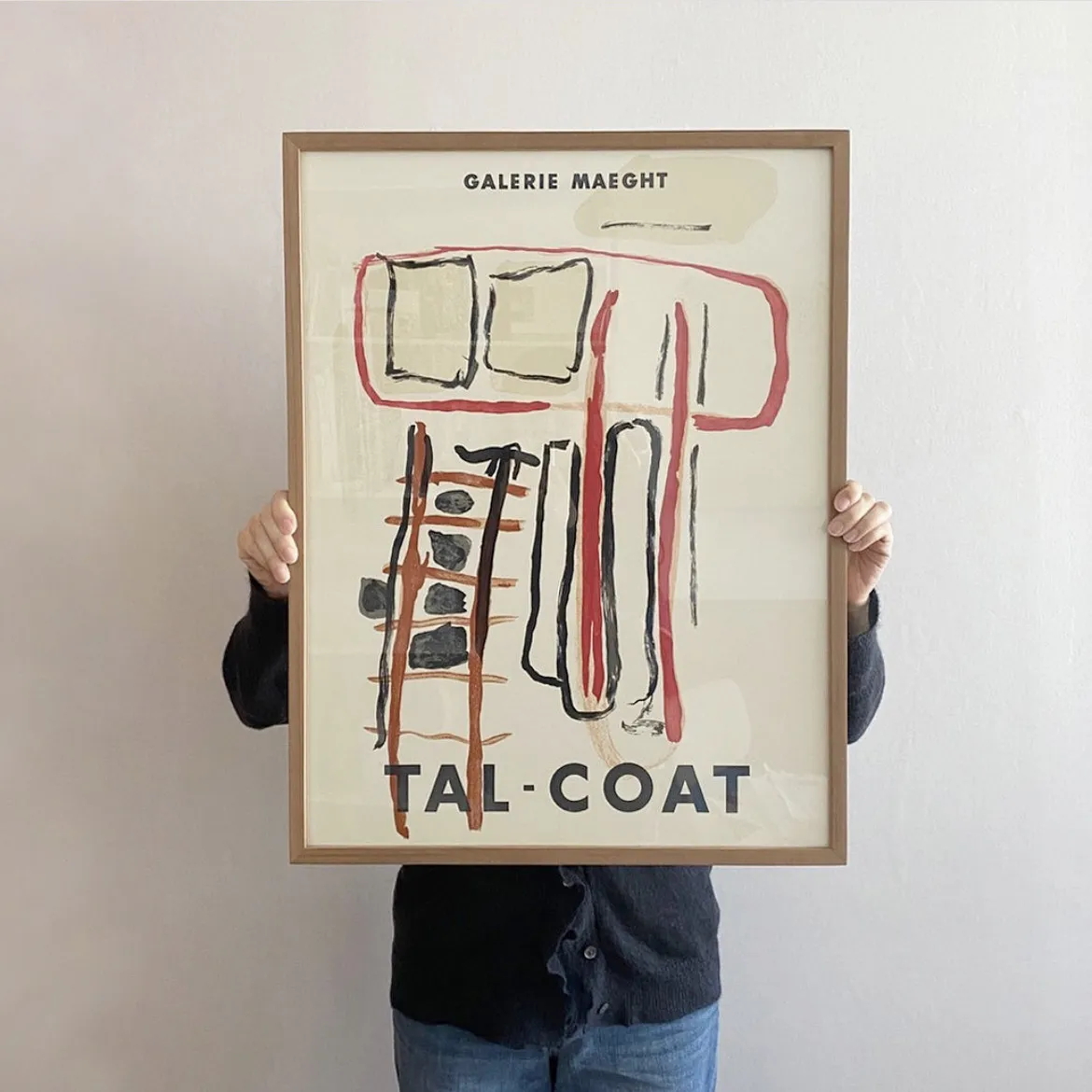 

Retro French Abstract Wall Art Canvas Poster - Tal-Coat Geometric Line Design Paiting for Living Room Study Home Decor