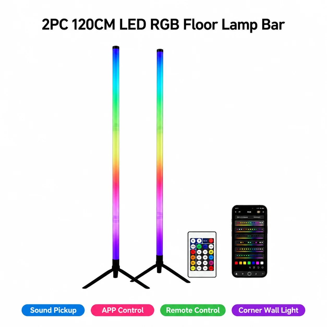 Ambient Lighting Decor For Room - Lámpara de Esquina LED RGB de