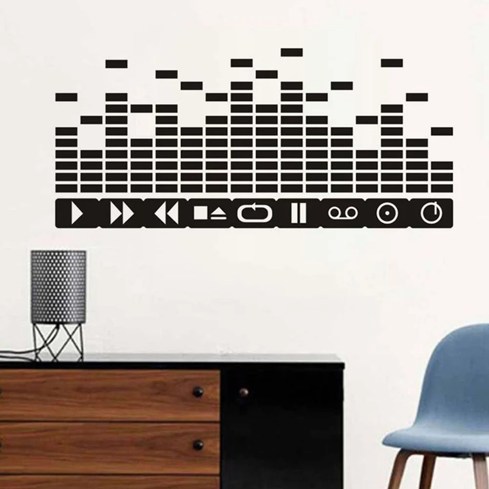 

Music Rhythm Wall Sticker Creative PVC Material Bedroom Living Room Decorative Wall Decal Home Sticker Easy Apply Remove